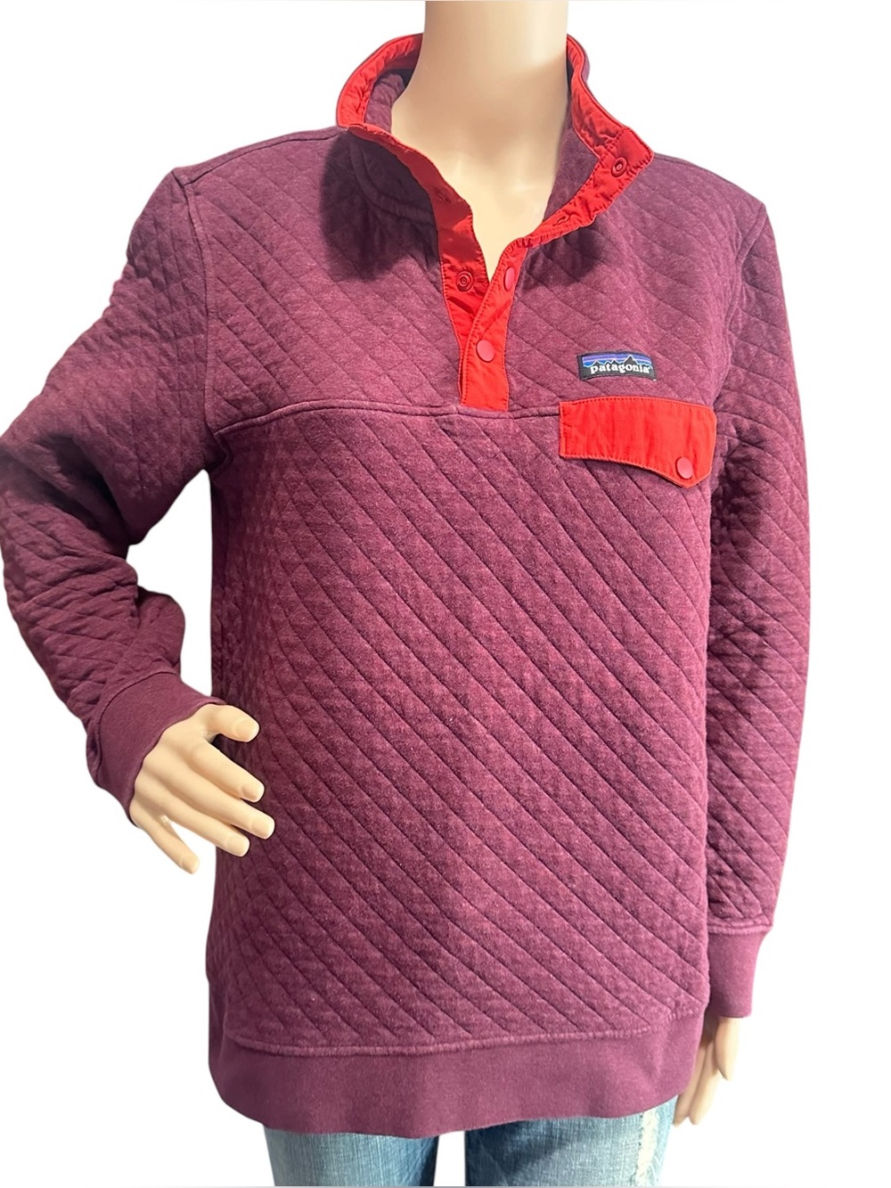 Patagonia® Worn Wear Women's Organic Cotton Quilt Snap-T® Pullover Sz M
